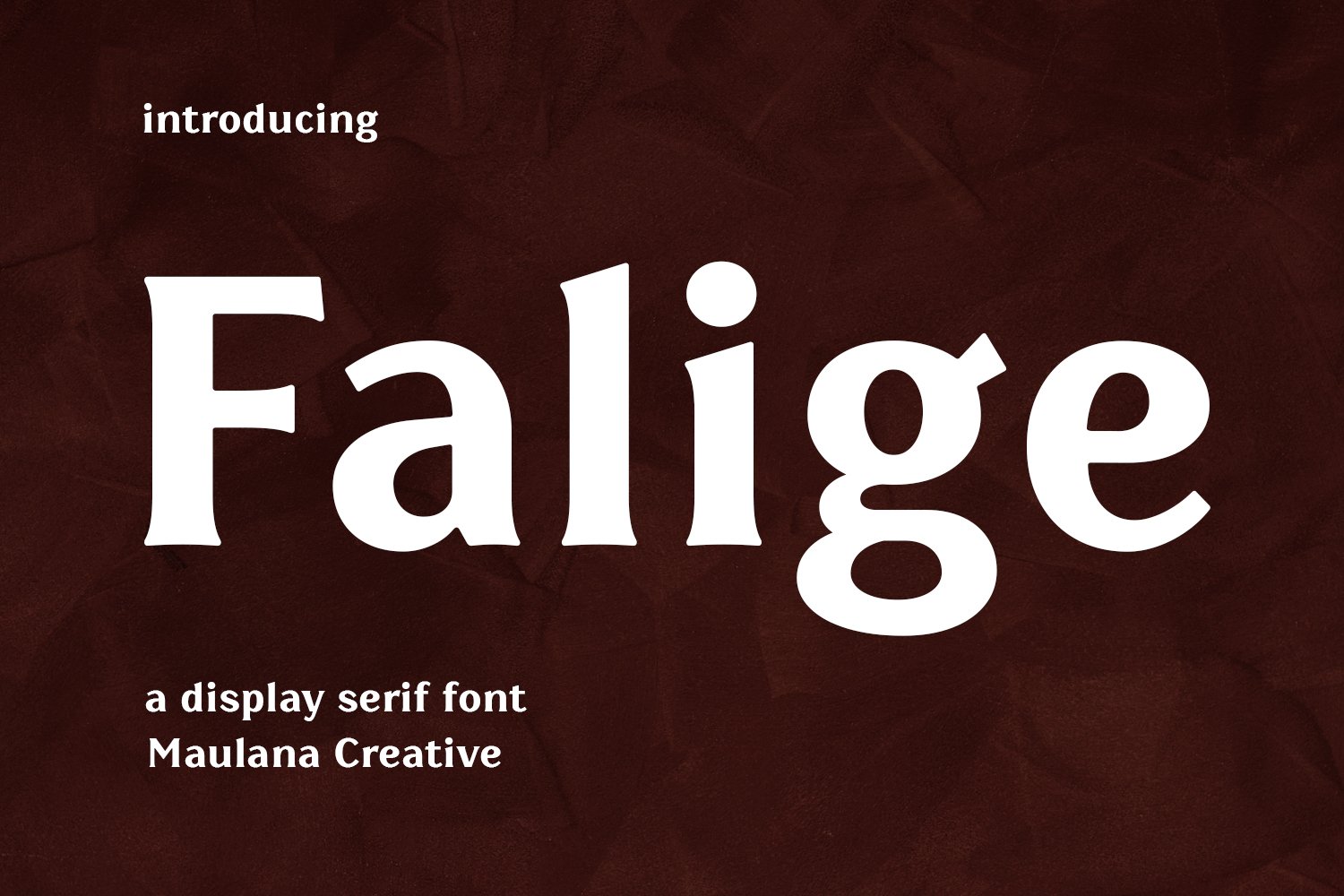 Falige Serif Display Fontcover image.