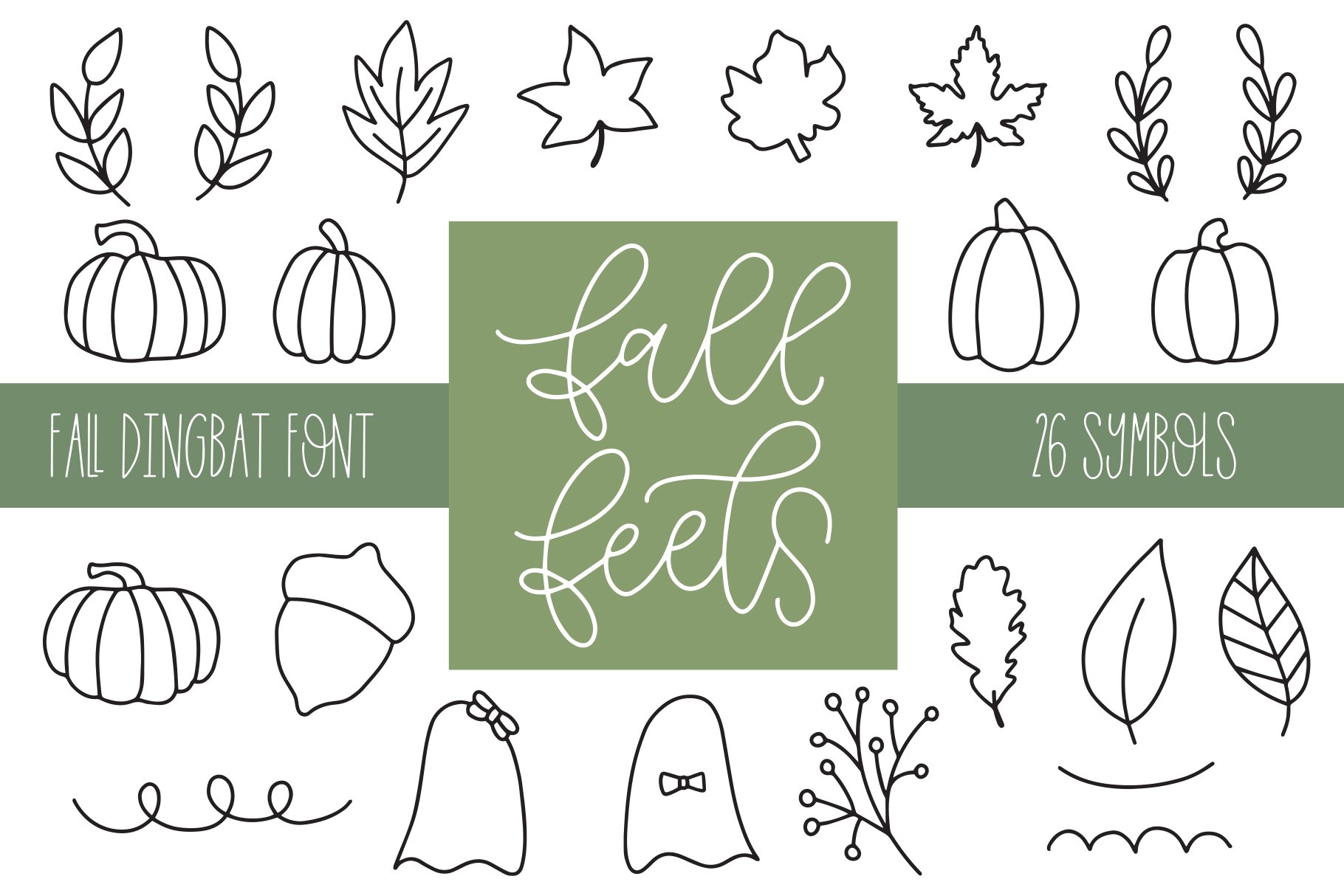 Fall Feels, Dingbat Font cover image.