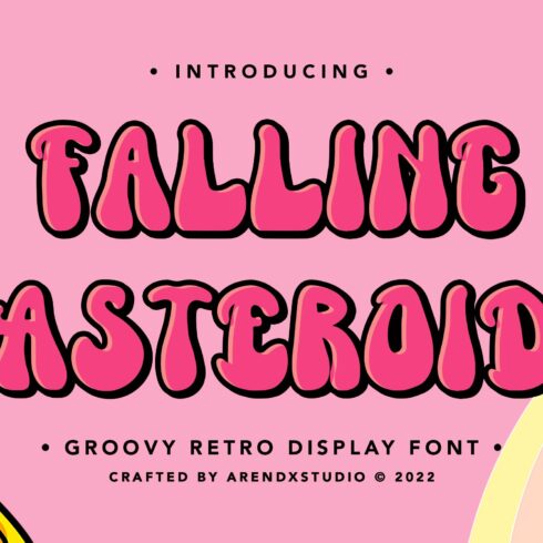 FallingAsteroid - Retro Display Font cover image.