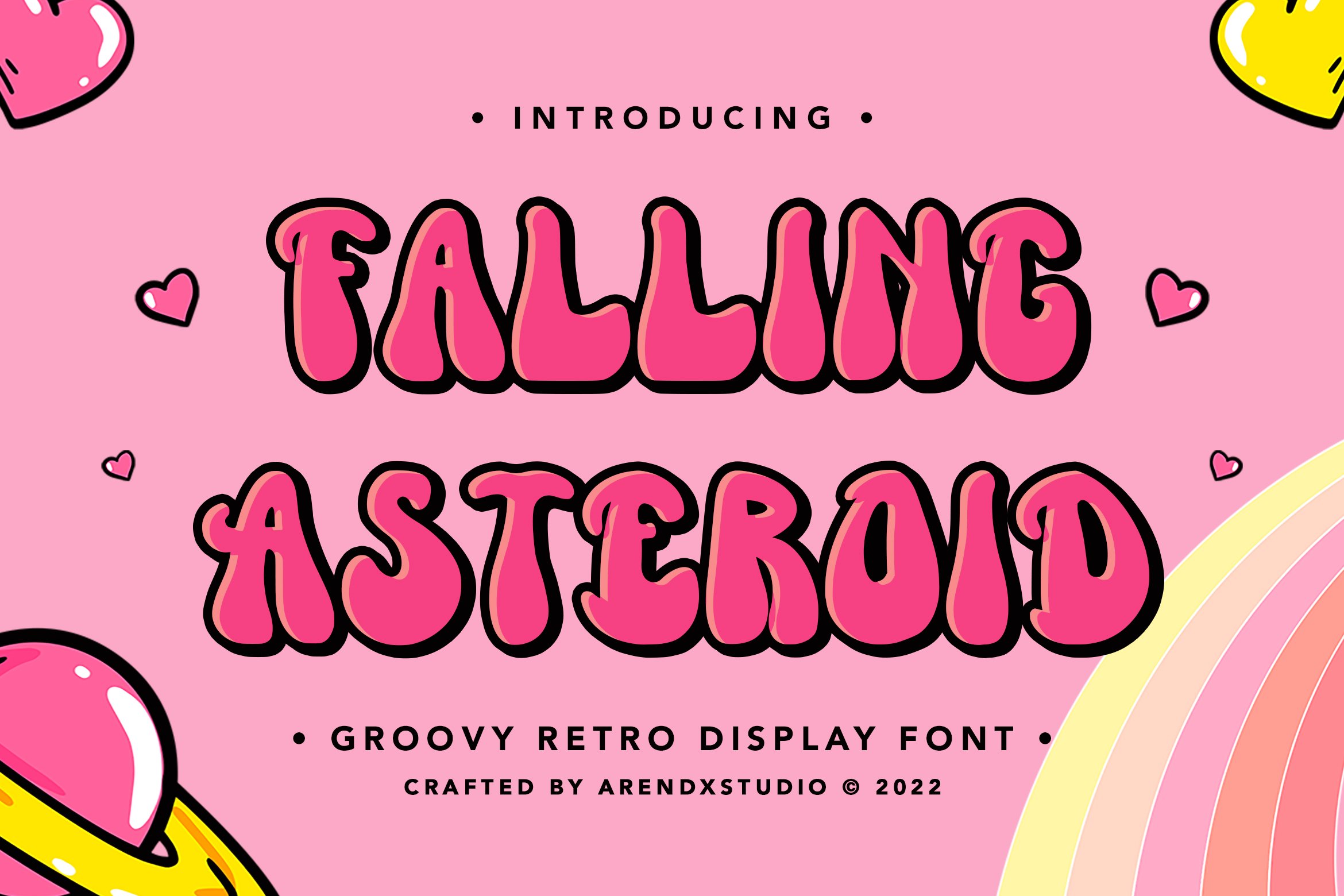 FallingAsteroid - Retro Display Font cover image.