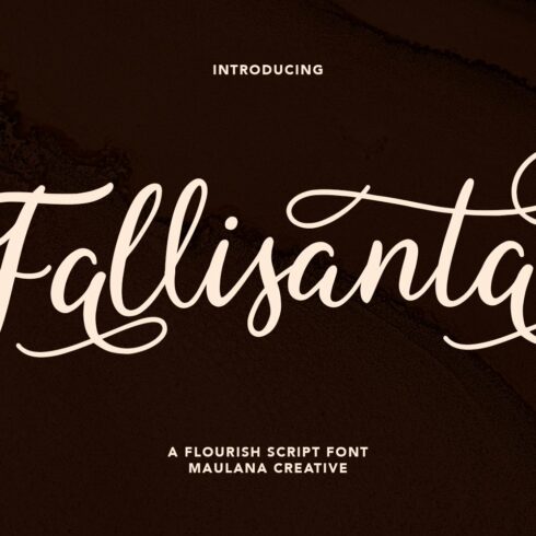 Fallisanta Flourish Font cover image.