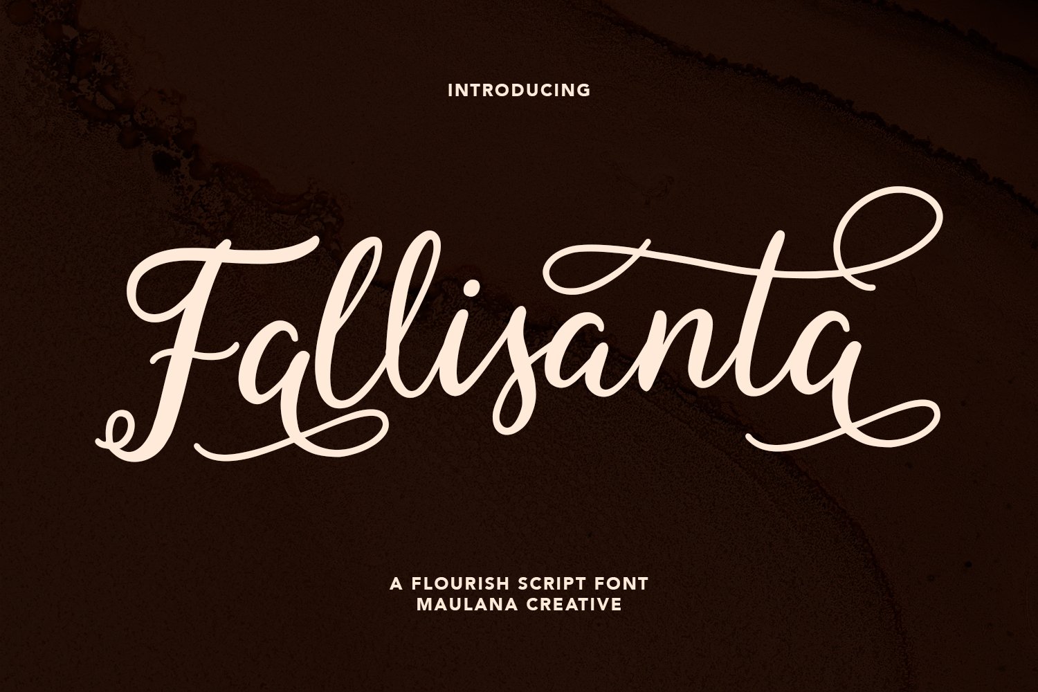 Fallisanta Flourish Font cover image.