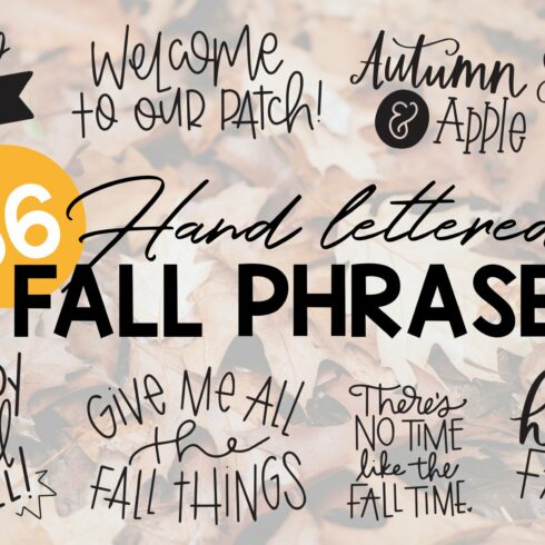 Fall Phrases Font cover image.