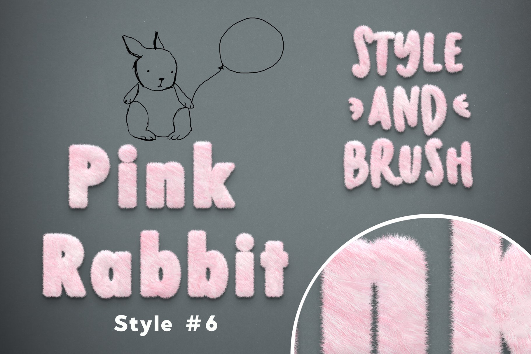 fansy pink fur actions styles brushes for adobe photoshop 7 652