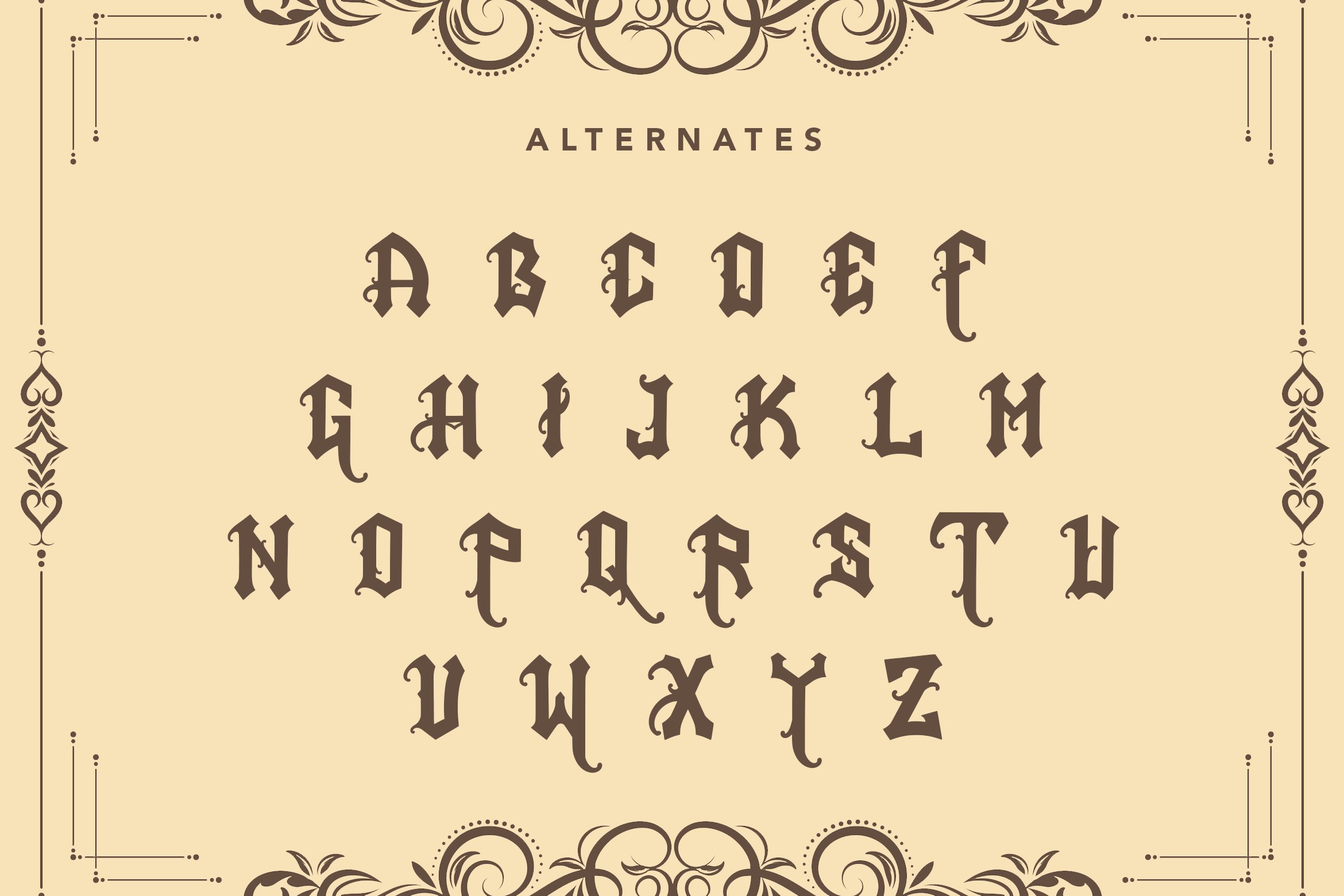 FantasySquad - Blackletter Font preview image.