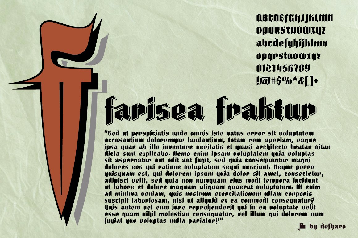 farisea fraktur typeface 771