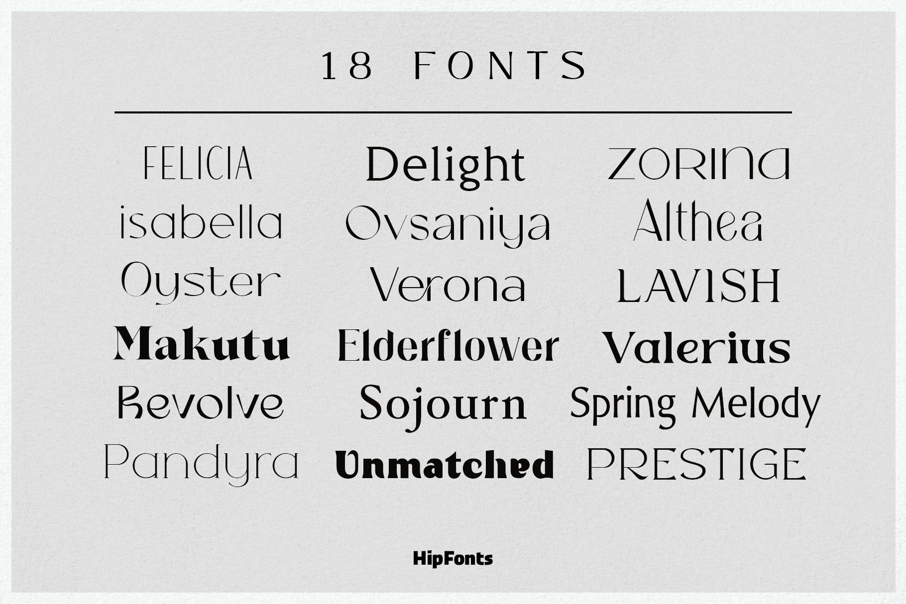 The Fashion Font Bundle (18 Fonts)preview image.