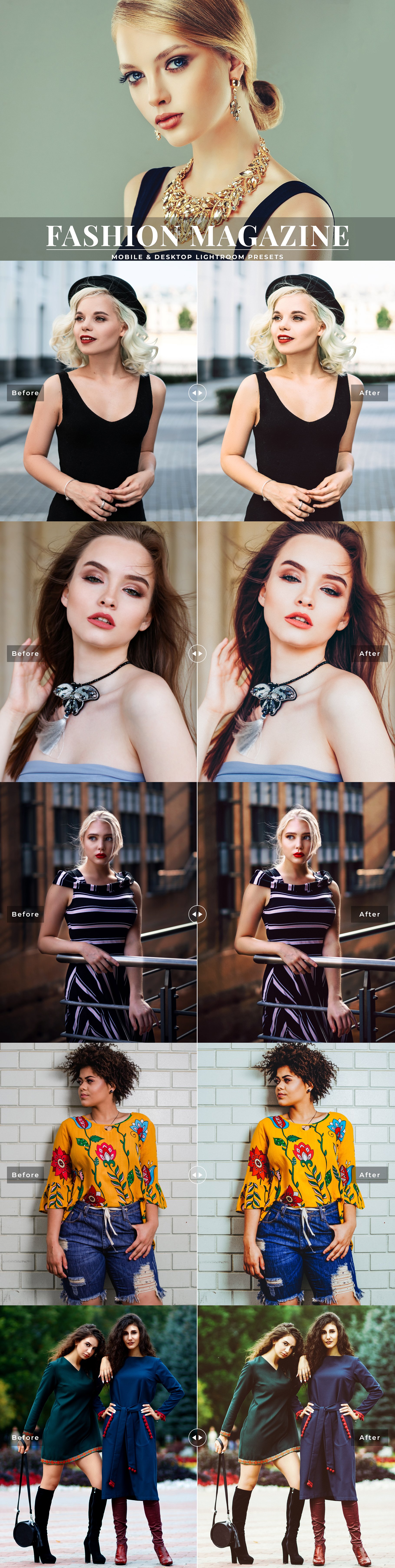 Fashion Magazine Lightroom Presetscover image.