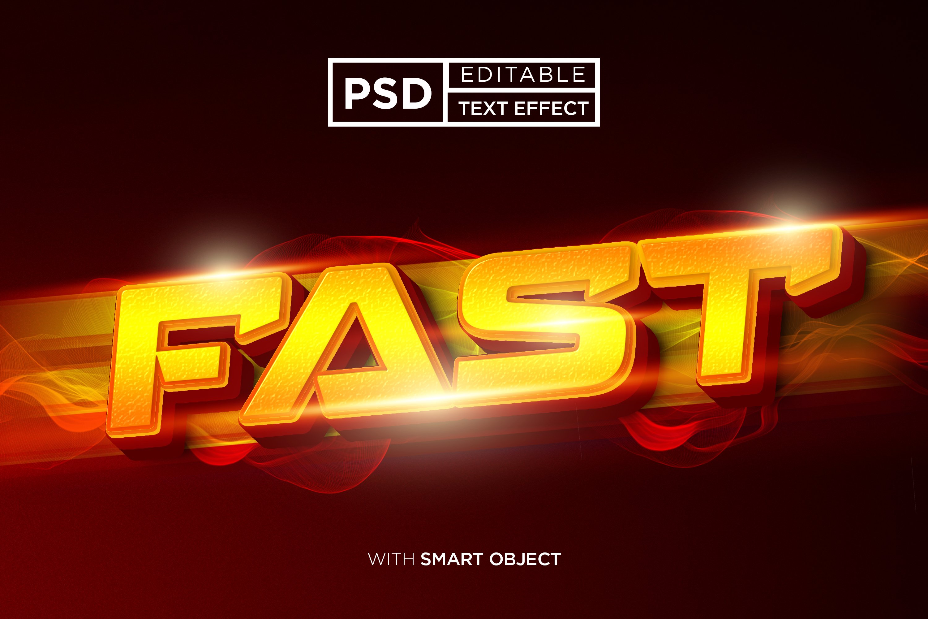 fast neon light text effectcover image.