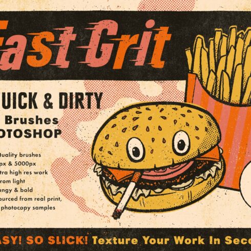 Fast Grit Brushes For Photoshopcover image.