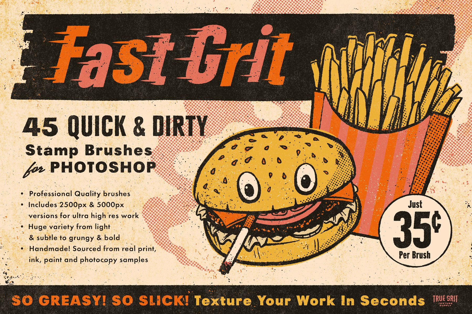 Fast Grit Brushes For Photoshopcover image.