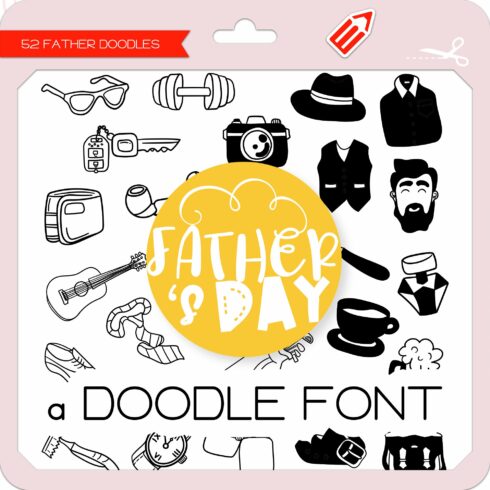 Father's Day Doodles - Dingbats Font cover image.