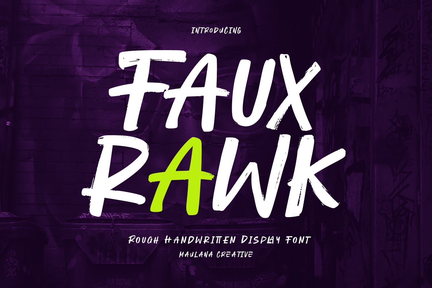 Fauxrawk Handwritten Display Font cover image.