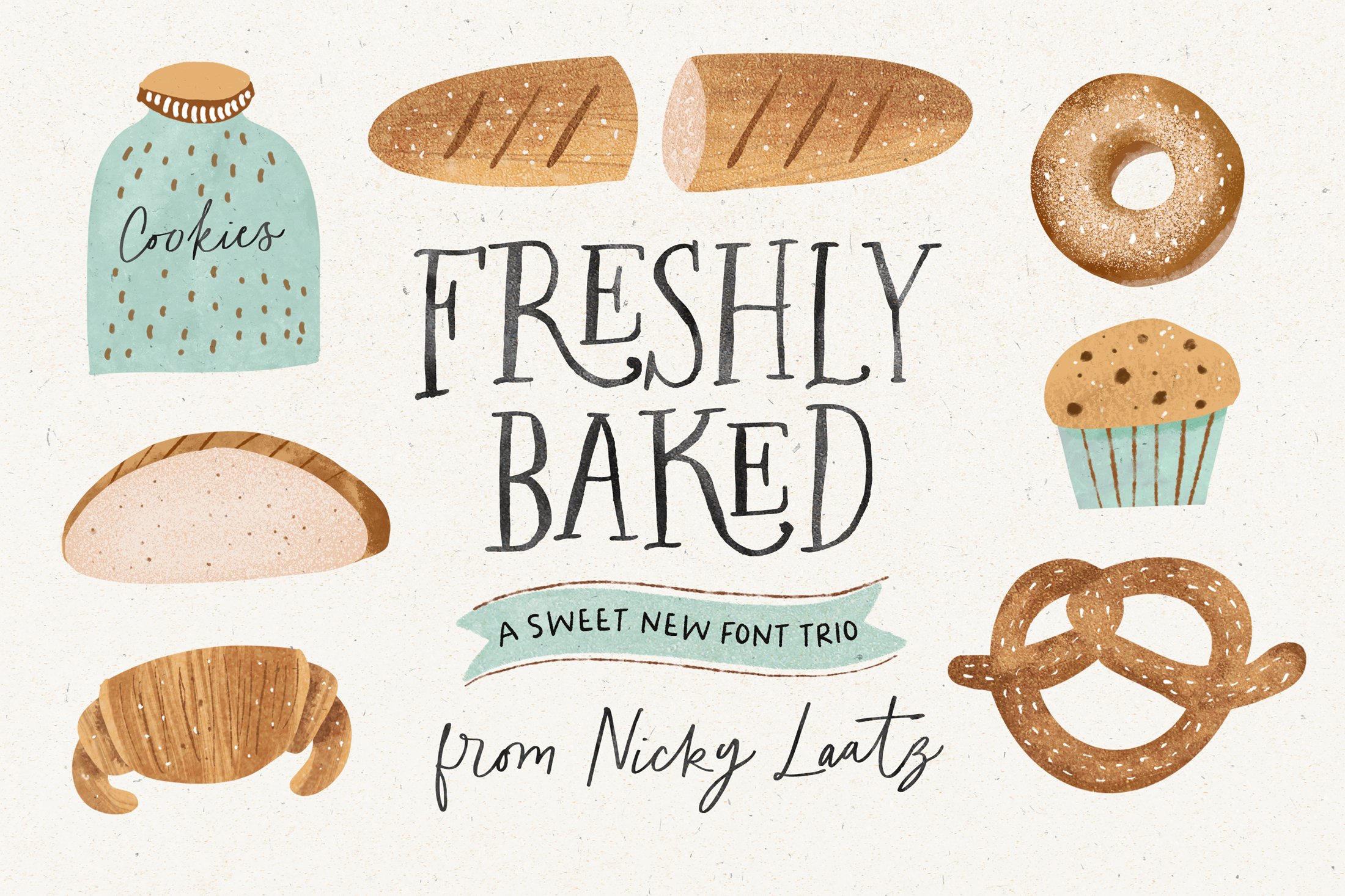 The Freshly Baked Font Trio & Dings cover image.