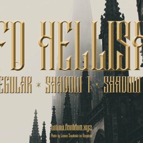 Hellish Layered Gothic Font cover image.