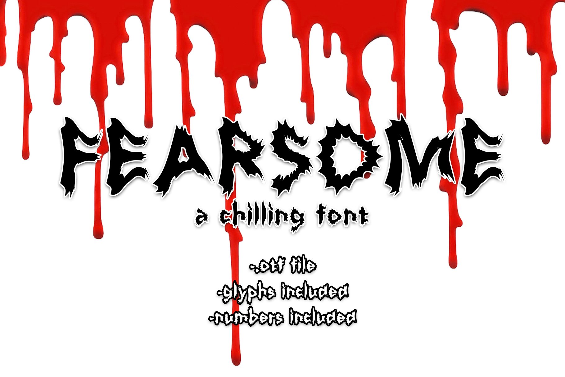 Fearsome - a chilling font cover image.