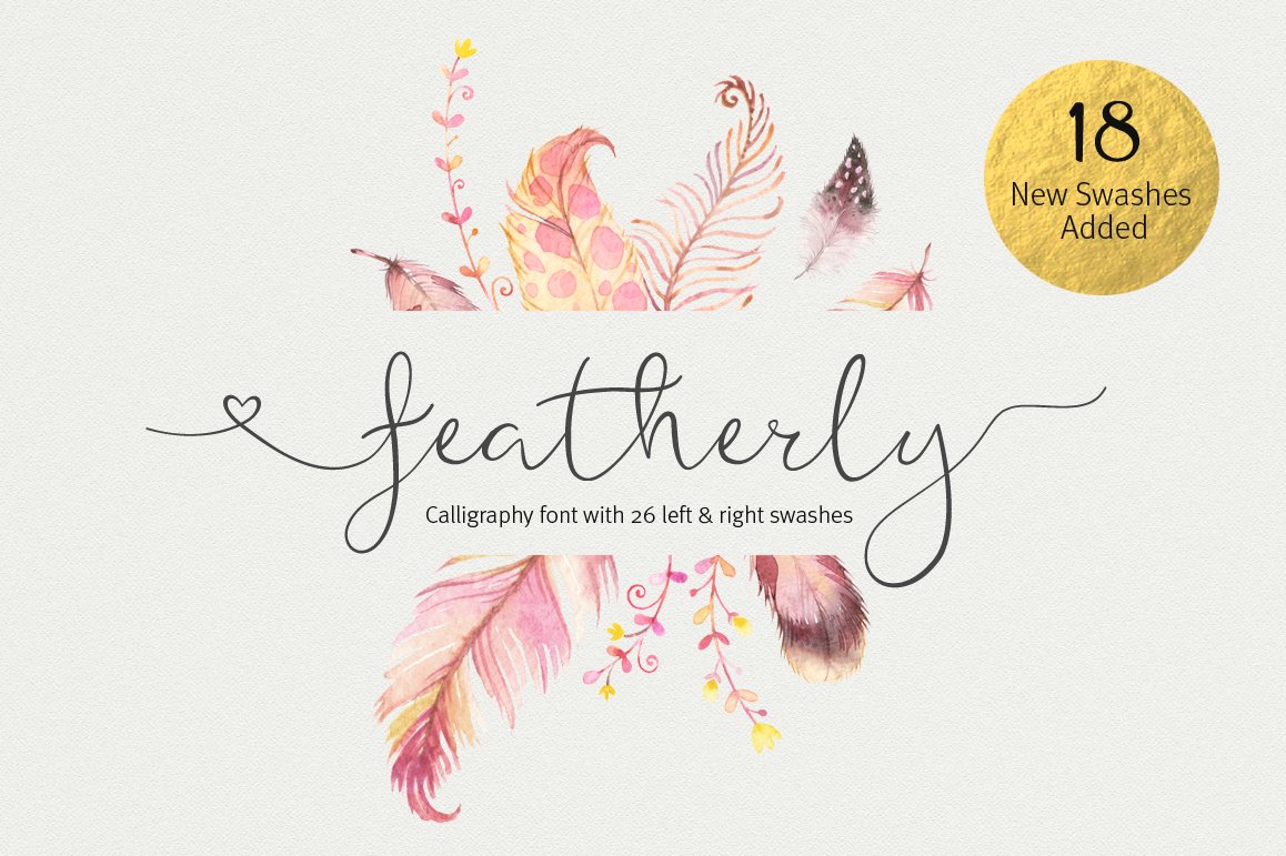 Featherly Font Family preview image.