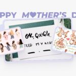 A mother's day card with a picture of a mother and her children.
