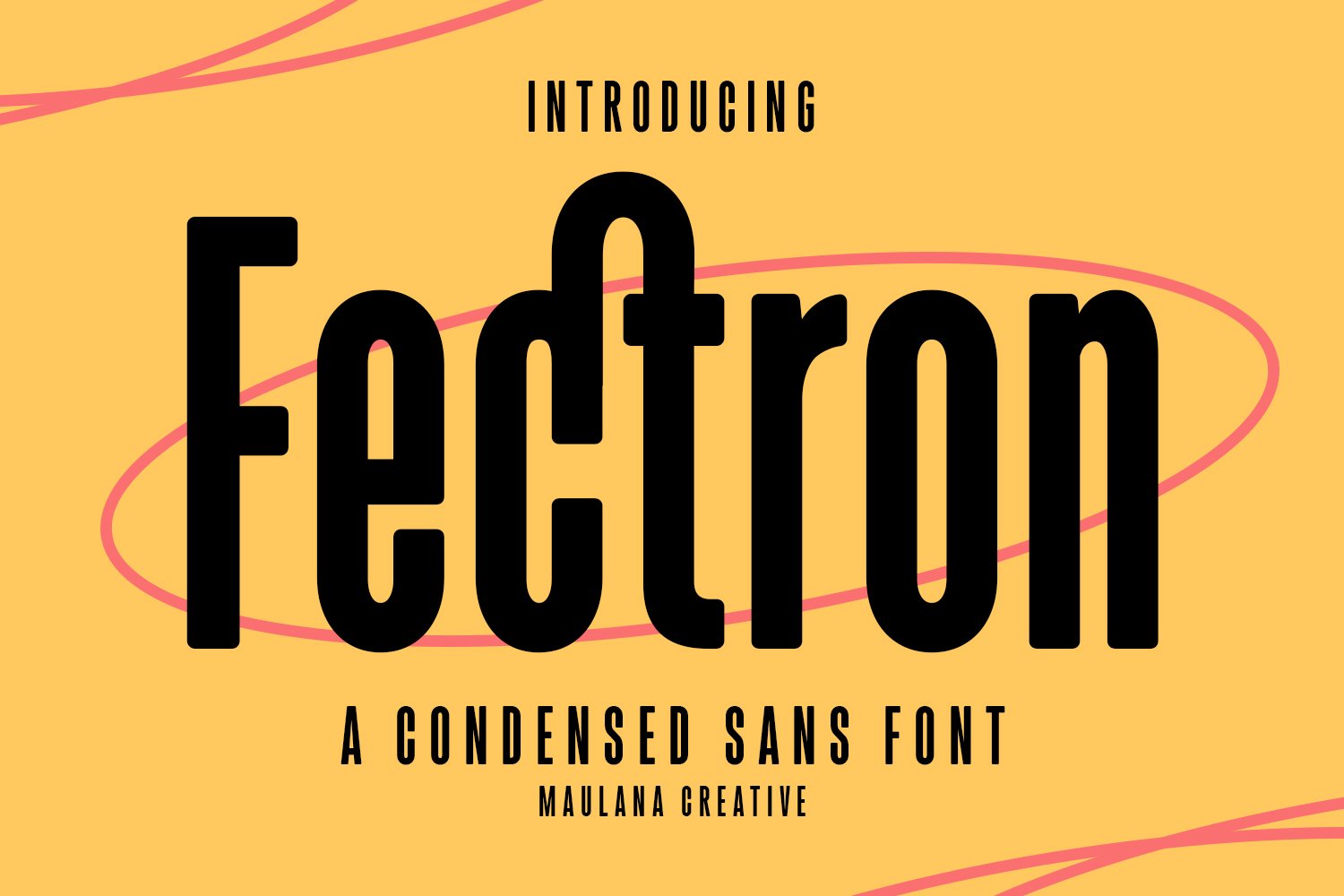 Fectron Condensed Sans Font cover image.