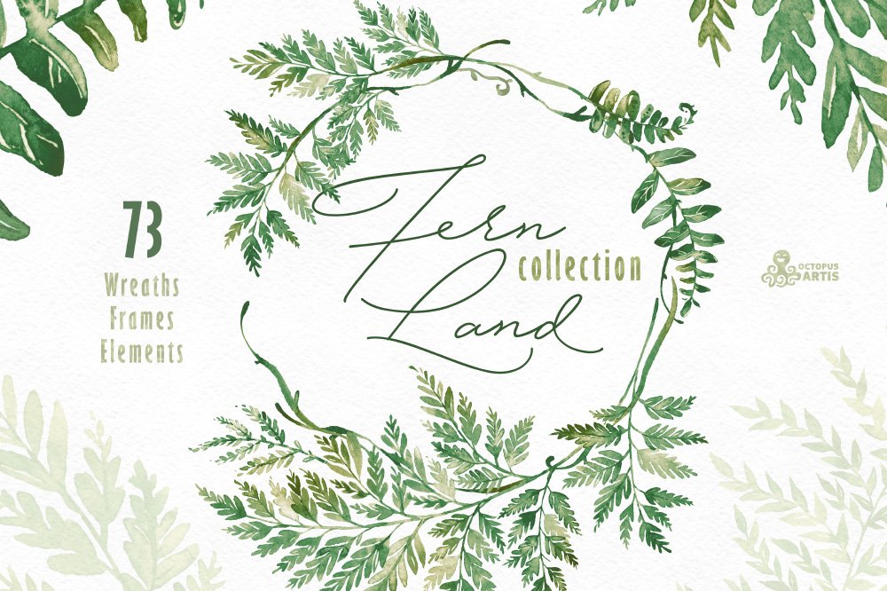 Fern Land. Watercolor Collection cover image.