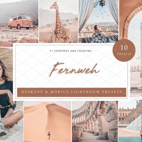 10 x Lightroom Presets, Fernwehcover image.