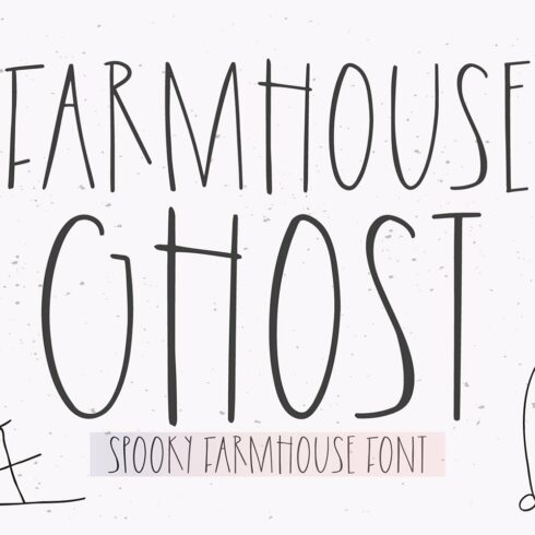 FARMHOUSE GHOST Halloween Font cover image.