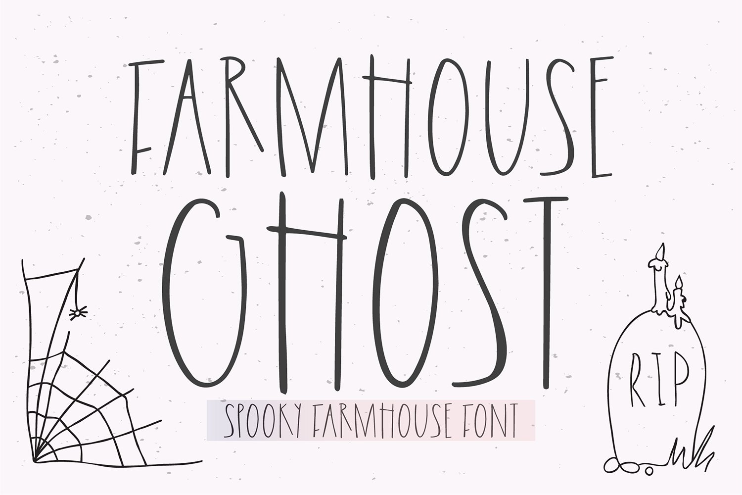 FARMHOUSE GHOST Halloween Font cover image.