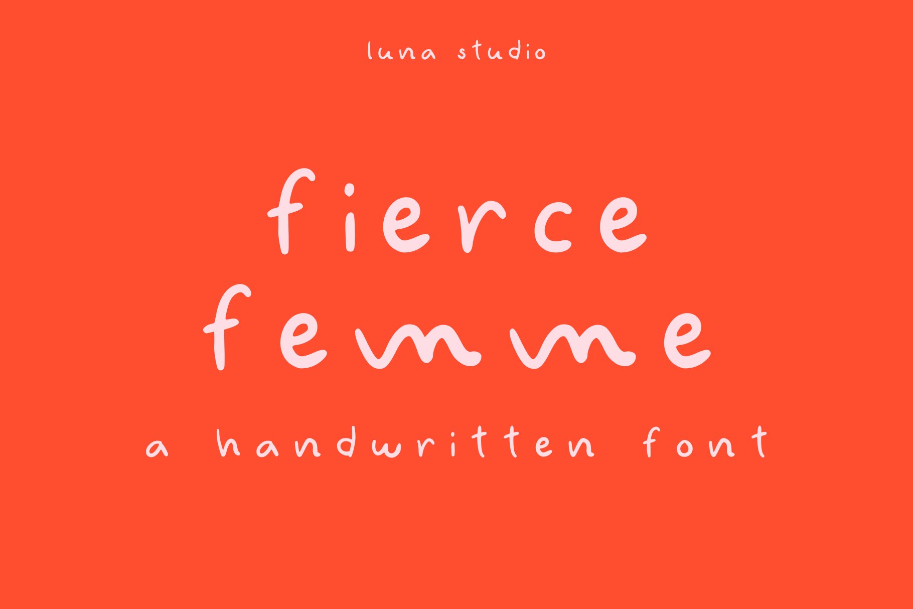 fierce femme handwritten feminine font 931