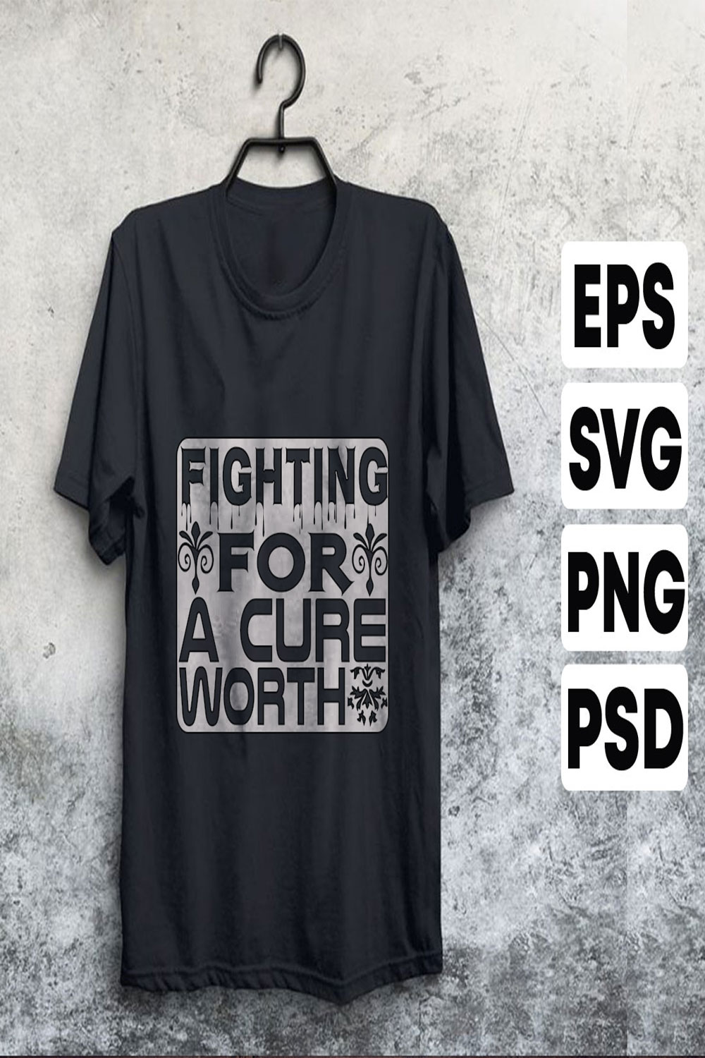 Fighting For A Cure Worth pinterest preview image.