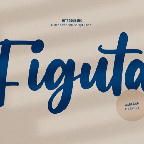 Figuta Handwritten Script Font cover image.