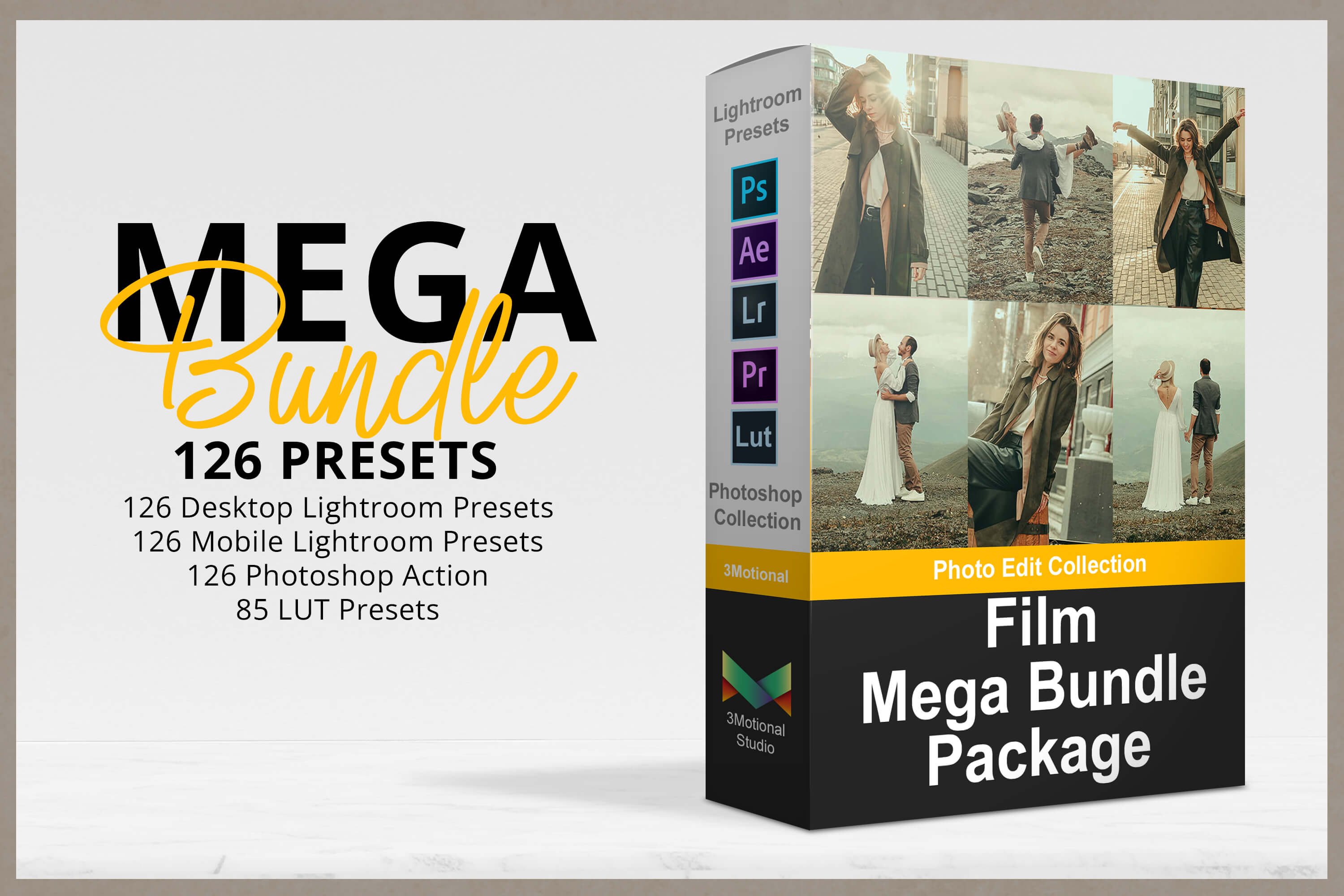 Film Lightroom presets bundlecover image.