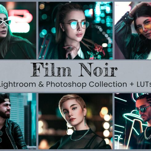 Film Noir Lightroom Photoshop LUTscover image.