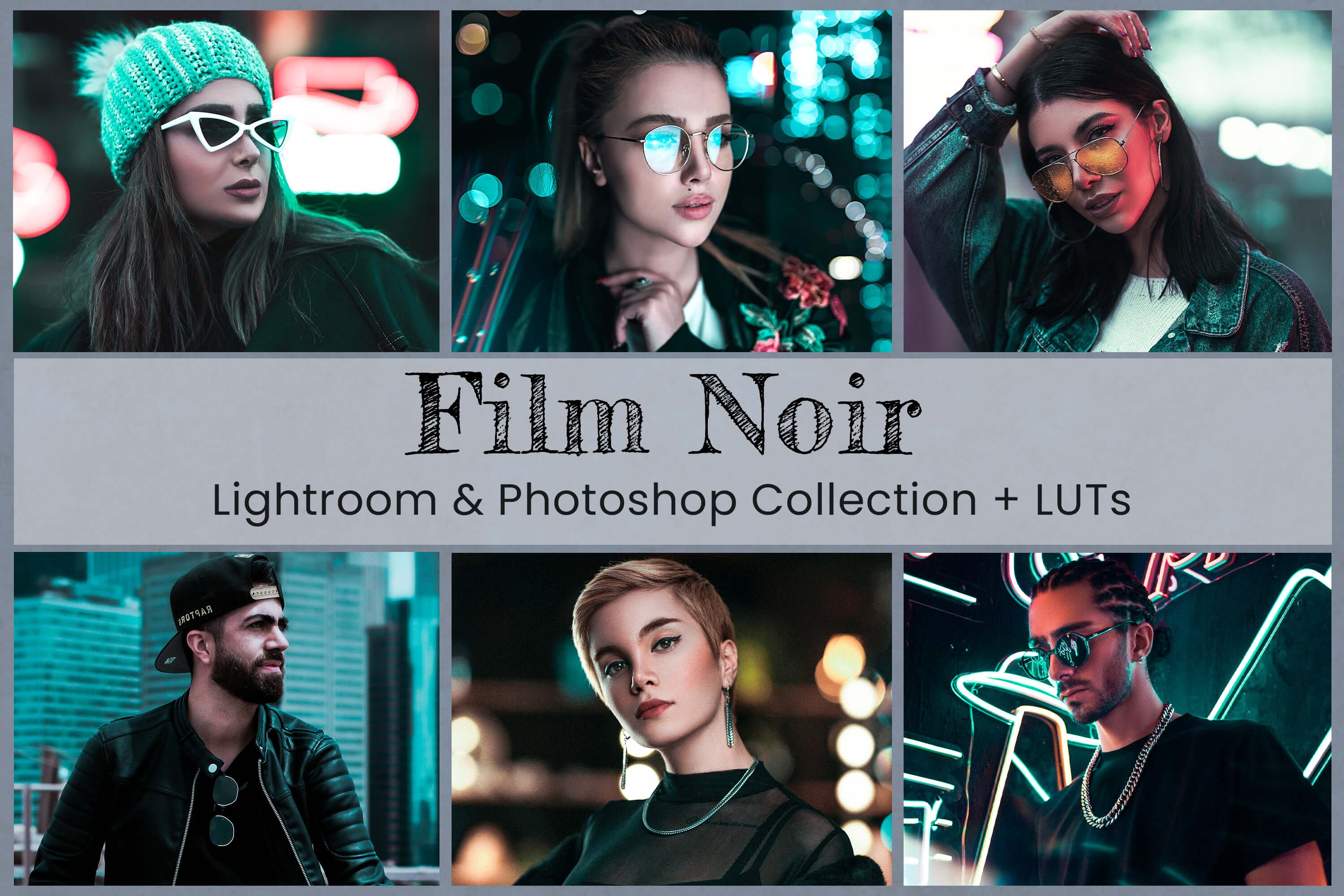 Film Noir Lightroom Photoshop LUTscover image.