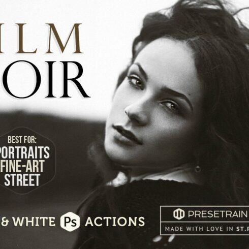 Film Noir B&W Photoshop Actionscover image.