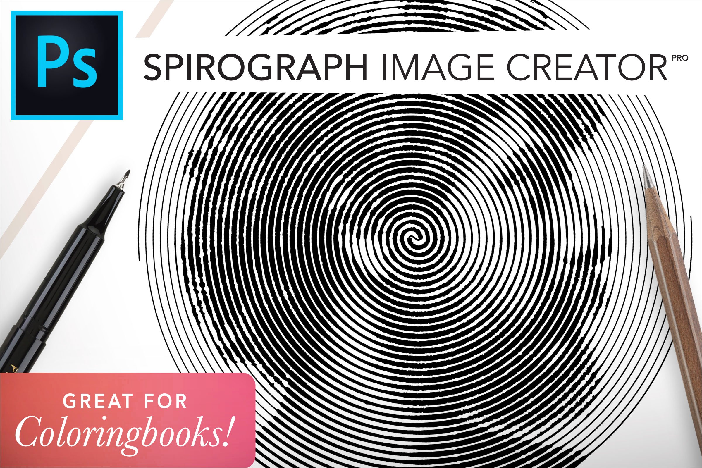 Spirograph Creator for Coloringbookscover image.