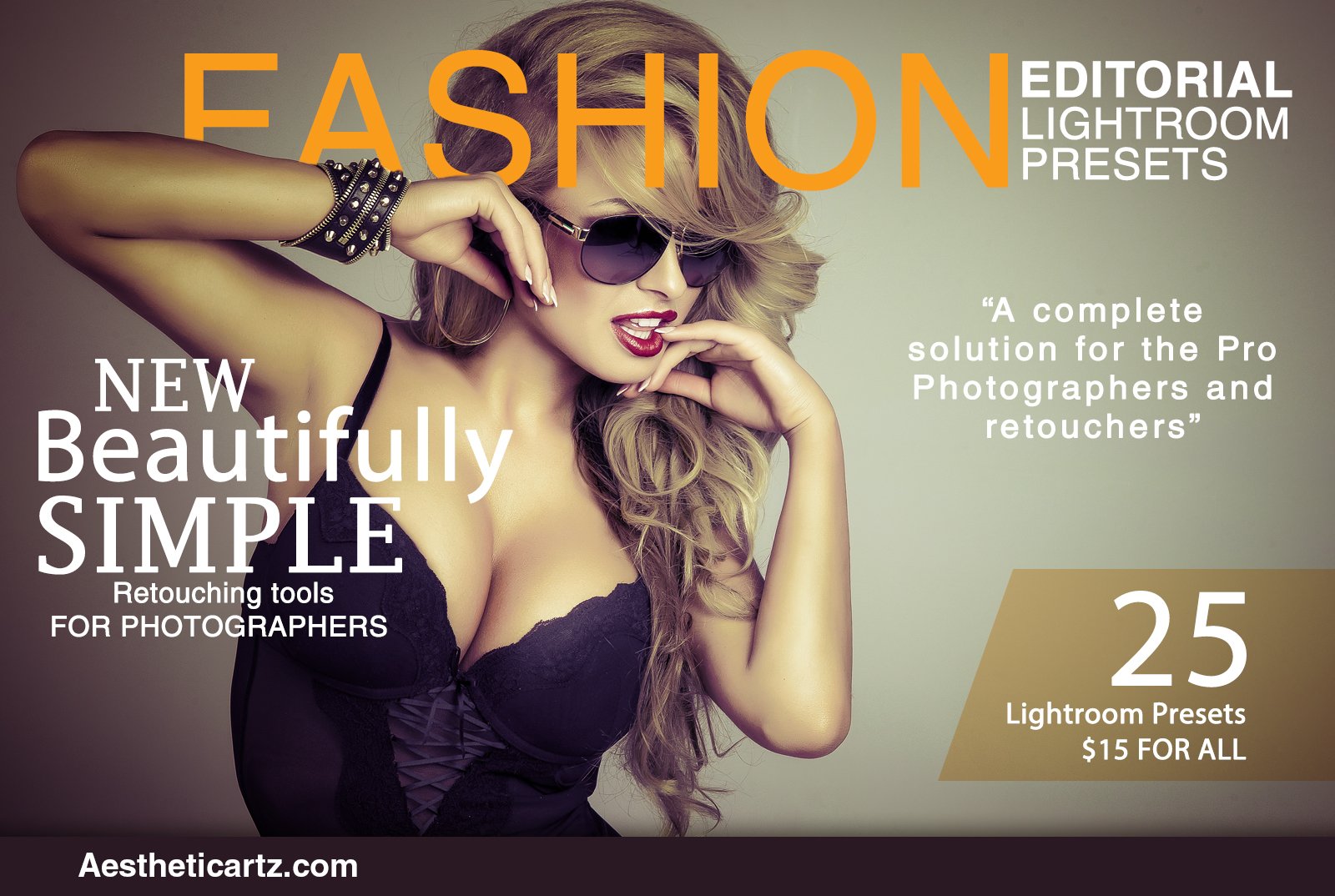 Fashion Editorial Lightroom Presetscover image.