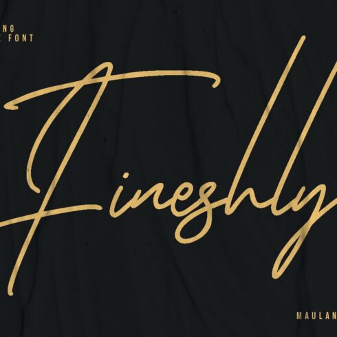 Fineshly Signature Font cover image.