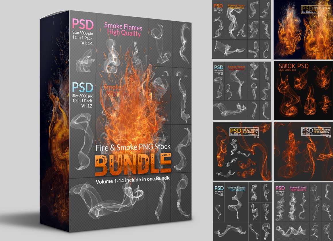 Fire & Smoke PNG Stock Bundlepreview image.