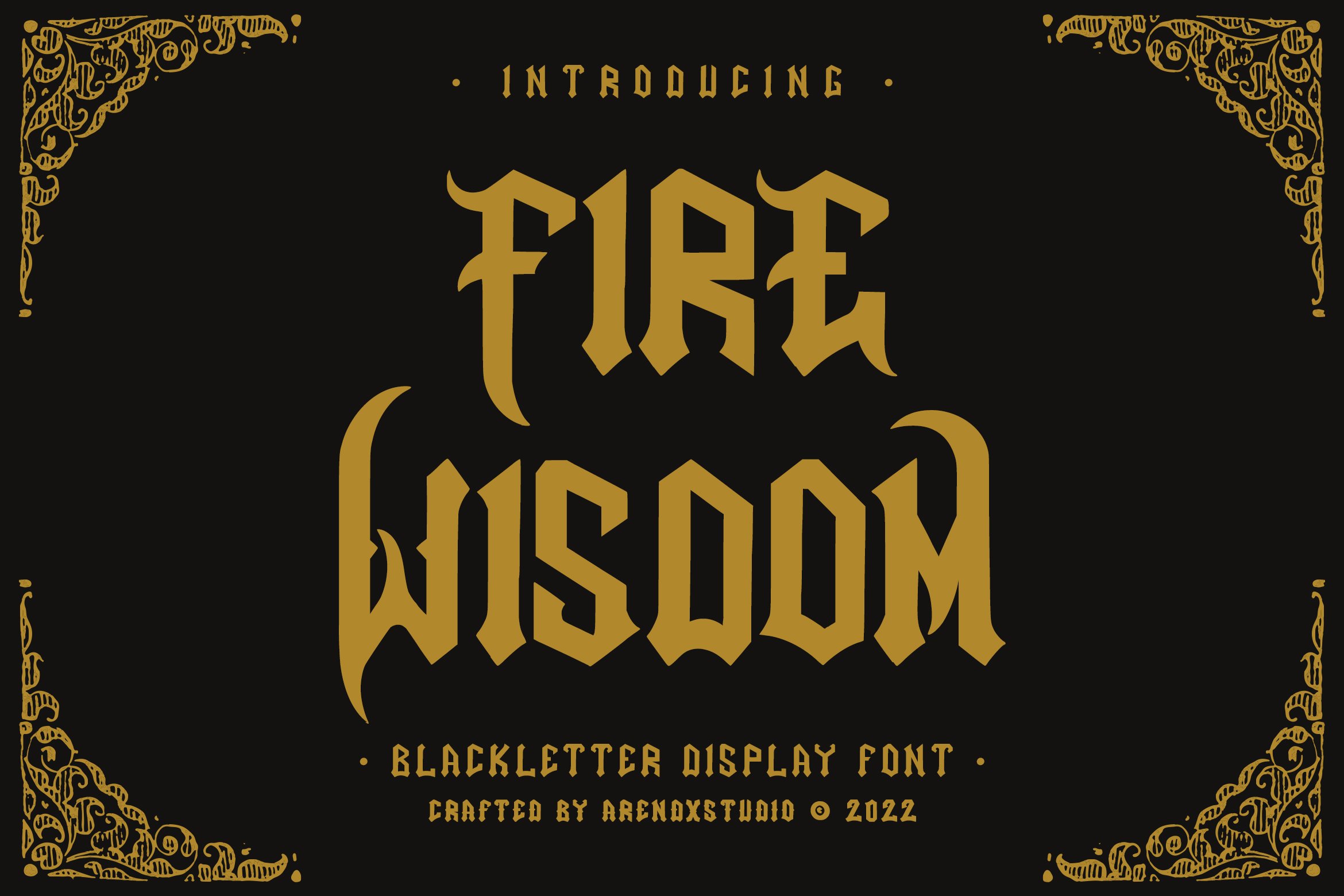 Fire Wisdom - Blackletter Font cover image.