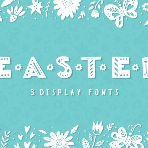 Easter Spring display fonts - Trio cover image.