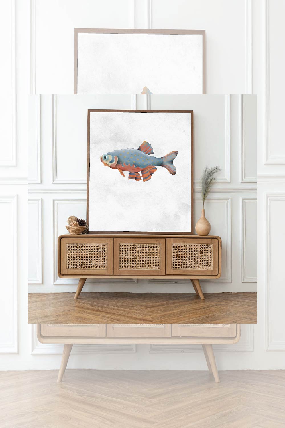 Ocean Fish Collection - watercolor pinterest preview image.