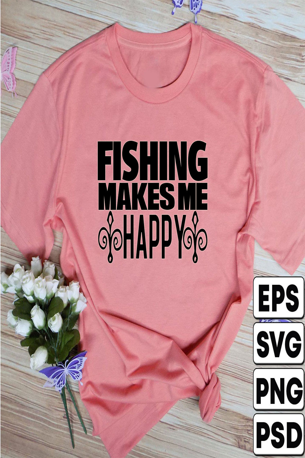 Fishing-makes-me-happy pinterest preview image.