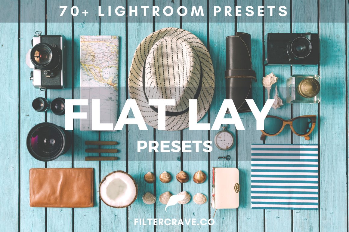 70+ Flat Lay Lightroom Presets Vol.Icover image.