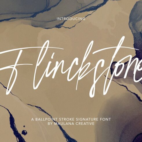 Flinckstone Ballpoint Stroke Font cover image.