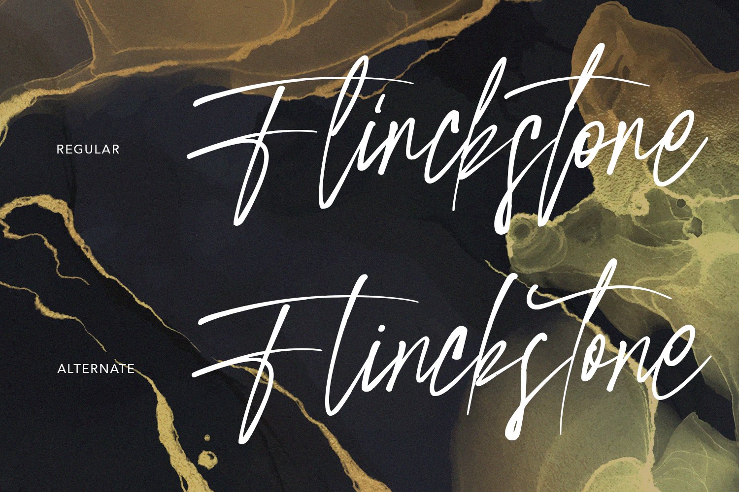 flinckstone ballpoint stroke signature font 2 263