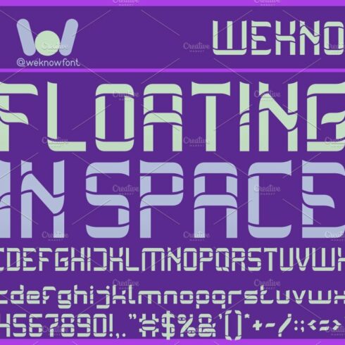 Floating on Space font cover image.