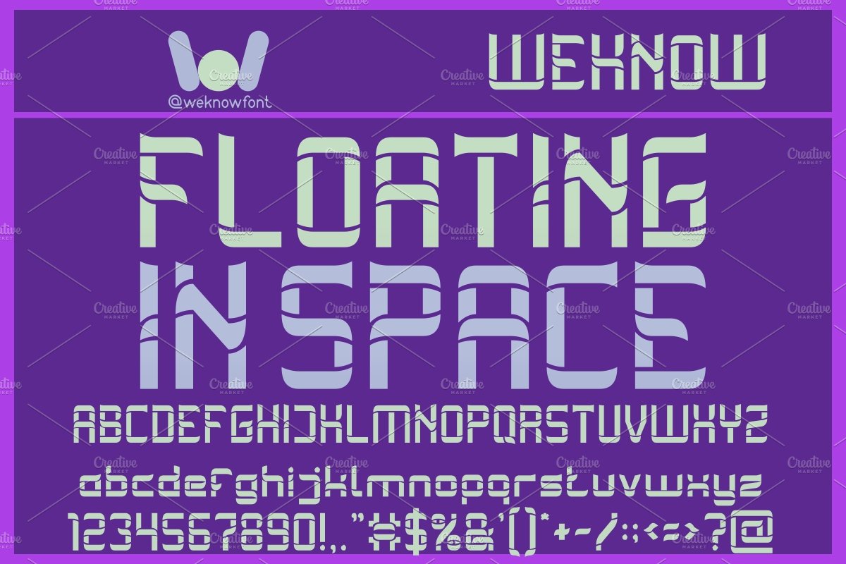 Floating on Space font cover image.