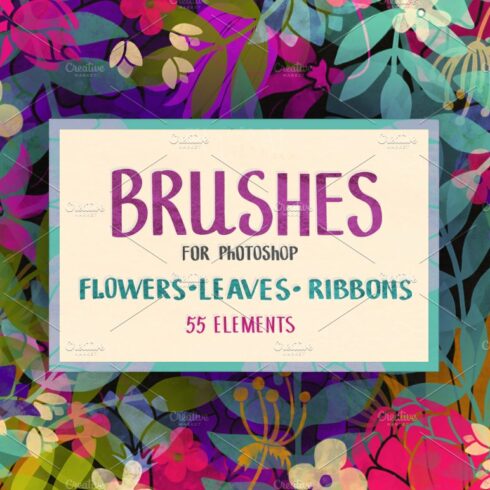 Floral Photoshop brushescover image.