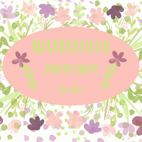 Watercolor Photoshop Floral Brushescover image.