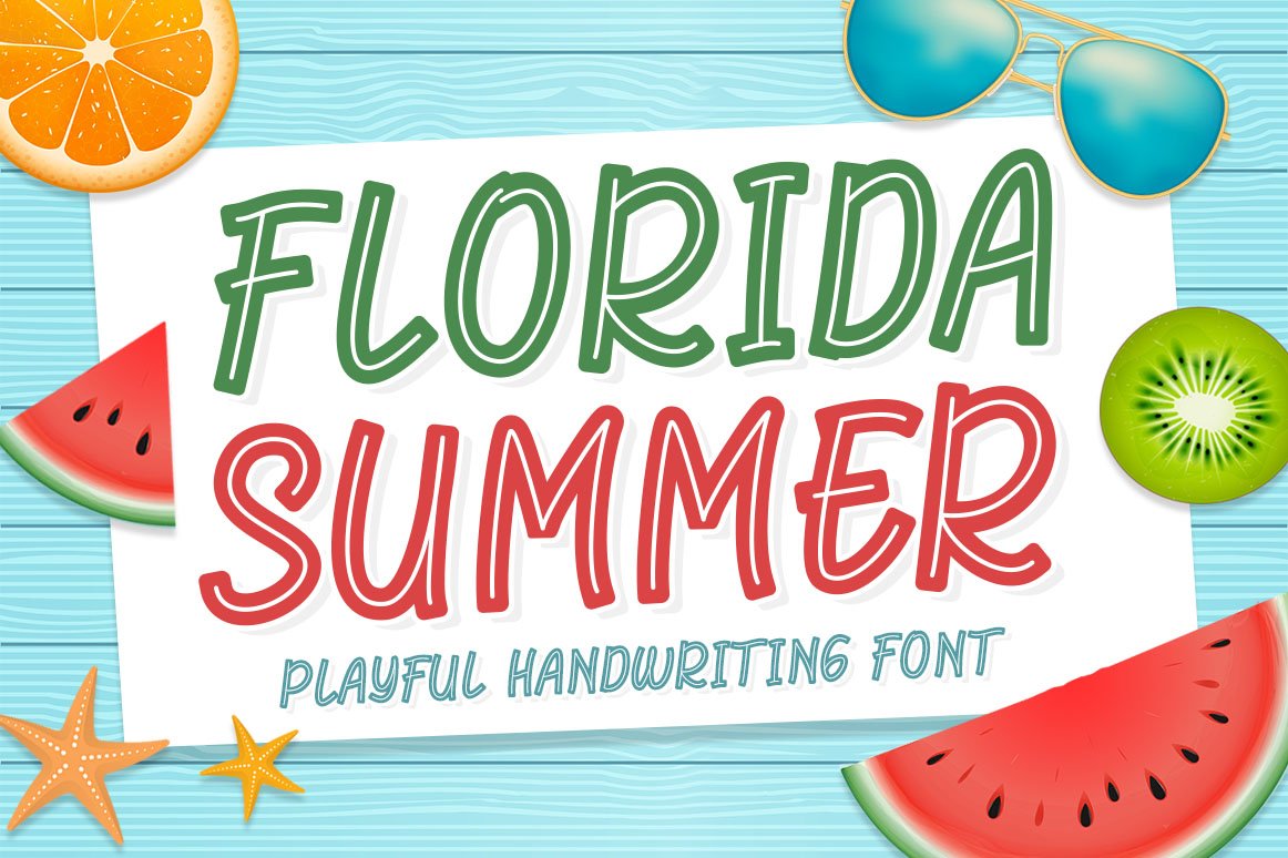 Florida Summer - Fun Display Font cover image.